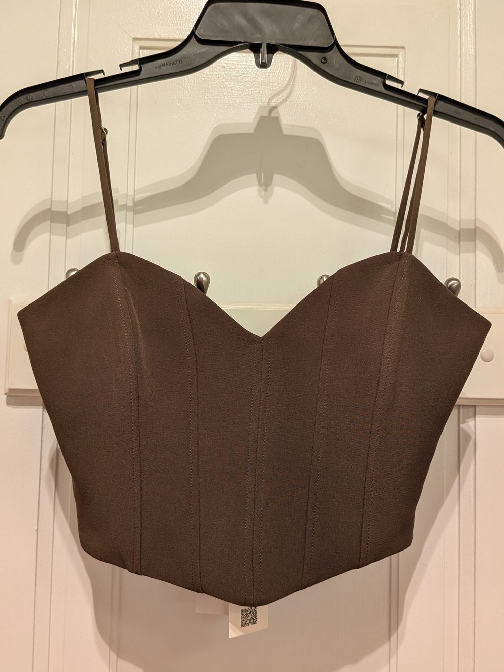 Zara Olive/Brown Sweetheart Structured Cropped Cami Corset